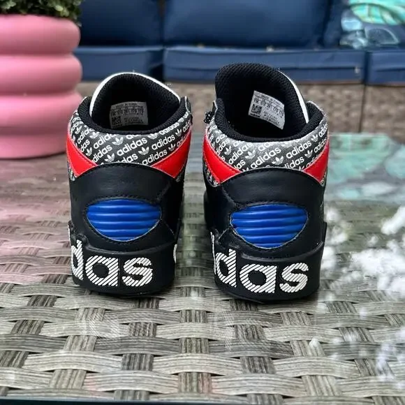 Adidas Retro Trefoil Style Kids High Top Sneakers Size 11K - Picture 4 of 9
